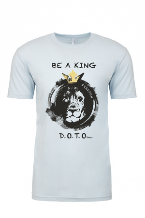 Men's Sueded Tee - Be a King - Light Blue