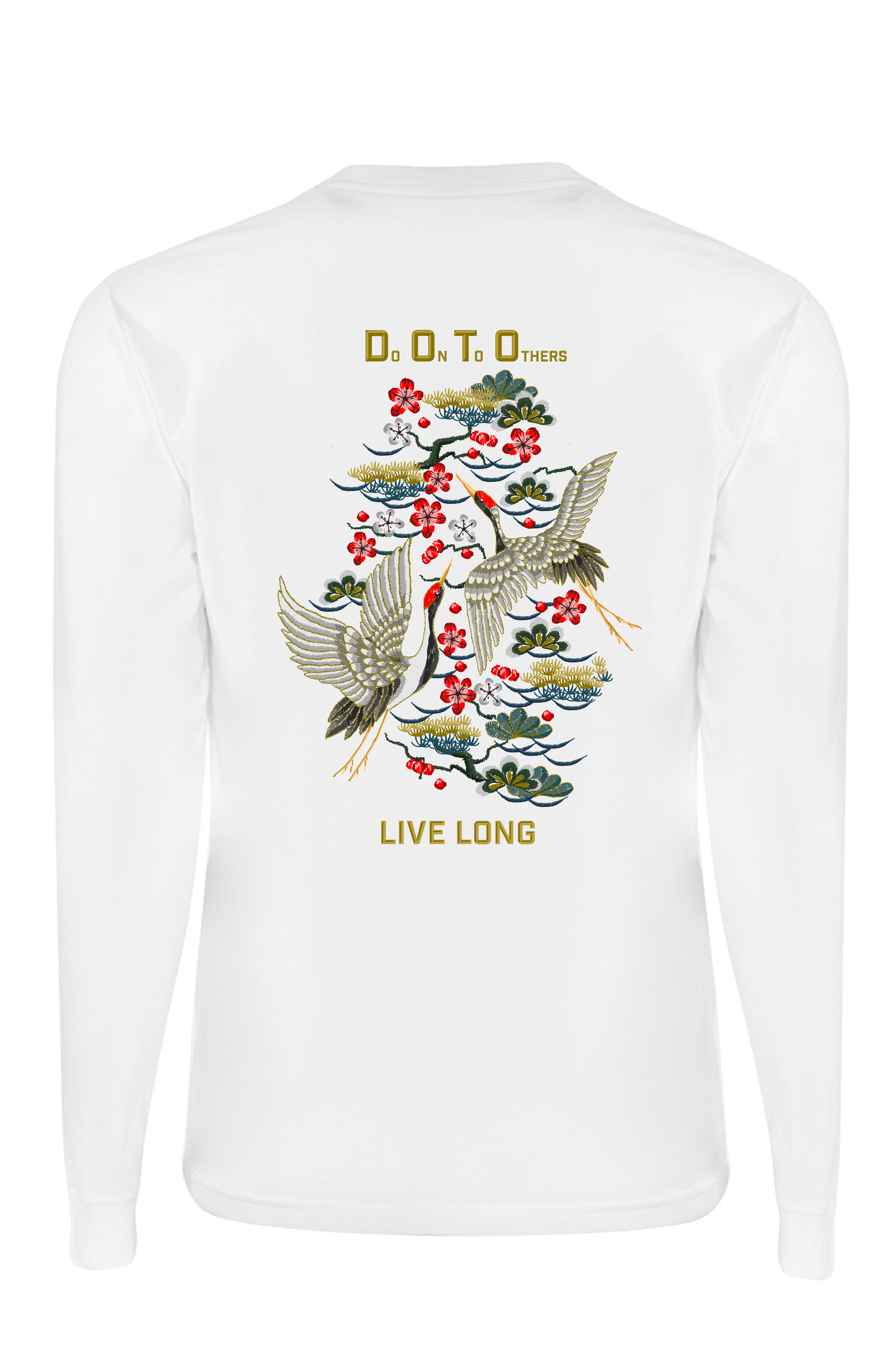 LIVE LONG - White - Men's Sueded Tee