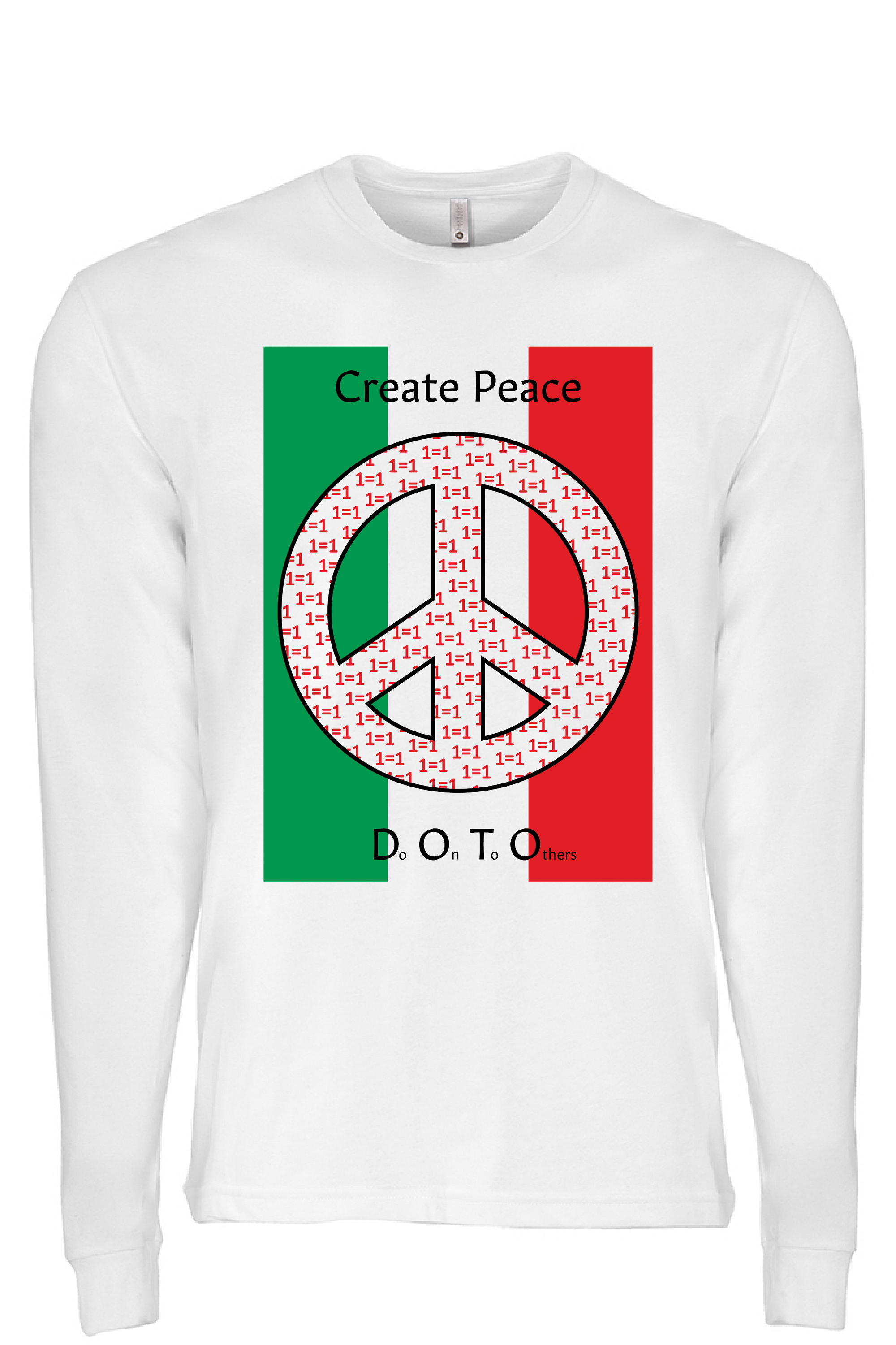 CREATE PEACE - Italy - Long sleeve Sueded Tee