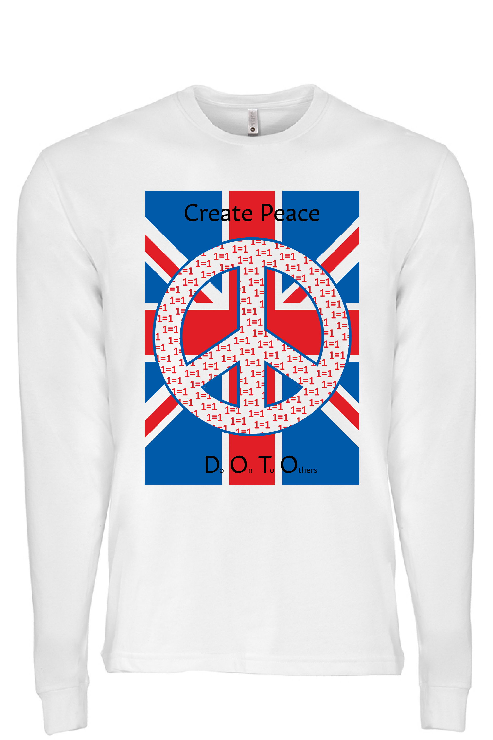 CREATE PEACE - Great Britain - Long sleeve Sueded Tee
