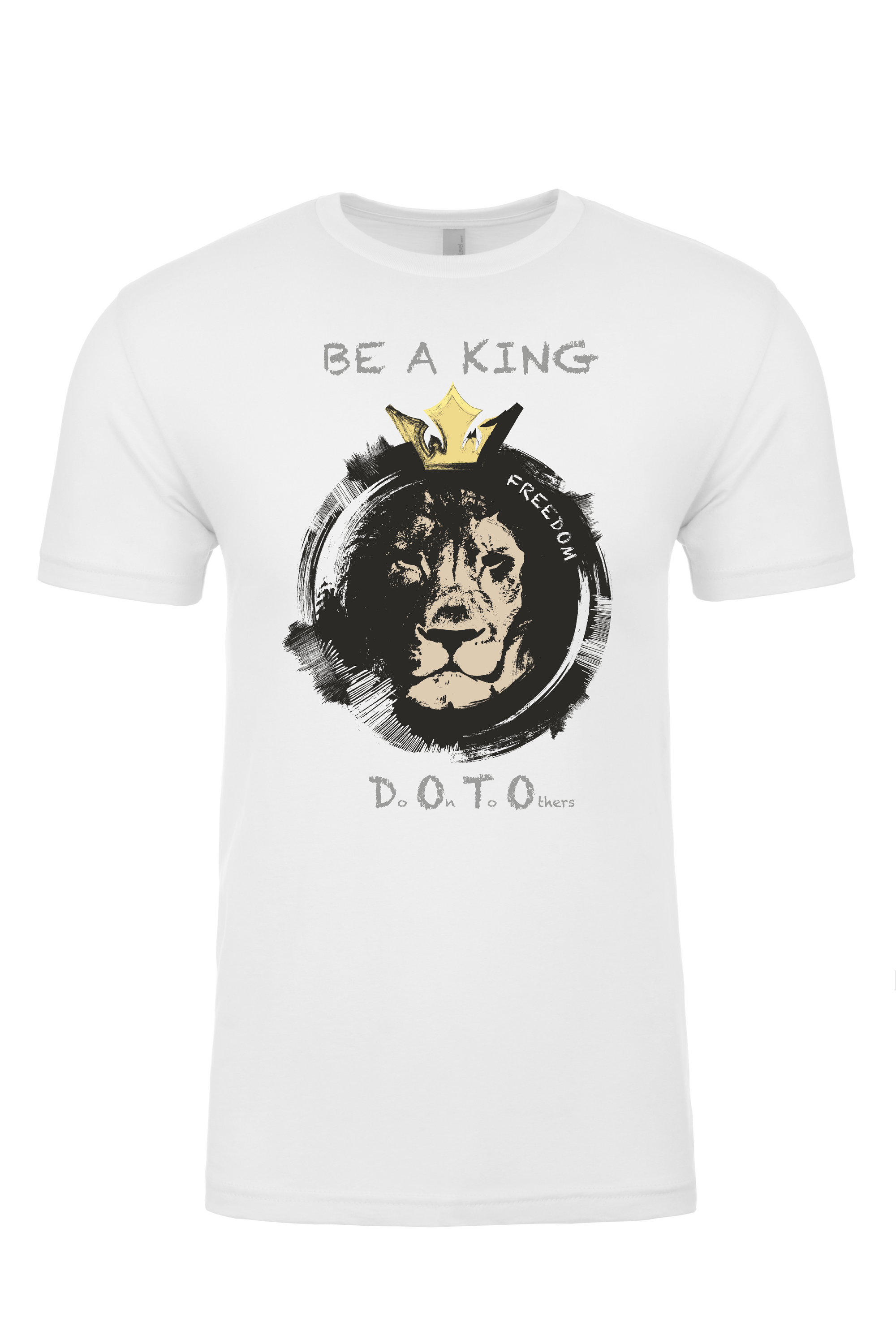 Men's Sueded Tee - Be a King - White