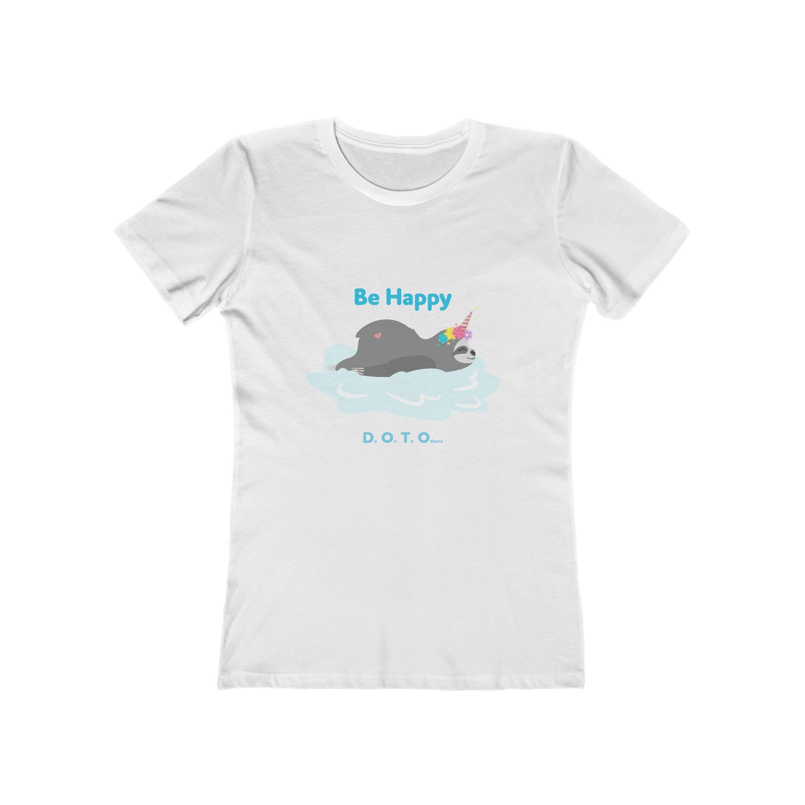 Be Happy - Comfy Cotton Tee for Women