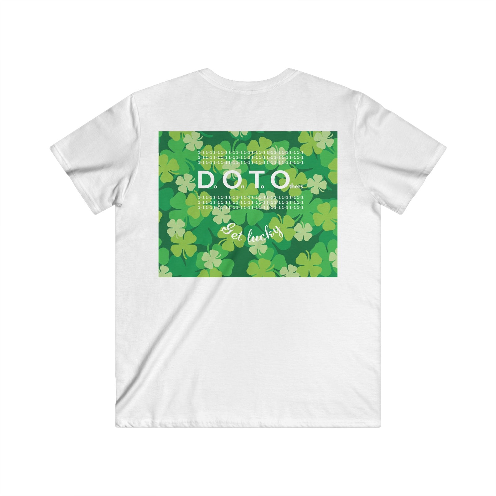 Get Lucky in Men's Fitted V-Neck Short Sleeve Tee